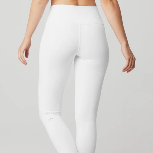Alo Yoga 7/8 High-Waist Airbrush Legging White XS - Picture 2 of 7